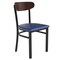 Flash Furniture Blue Vinyl Seat Dining Chair with Walnut Wood Back XU-DG6V5BLV-WAL-GG - alternate 2